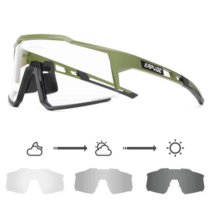 Photochromic Cycling Glasses UV400 MTB Clear Mountain Bike Transition Bicycle Sunglasses for Men Women Sports Eyewear