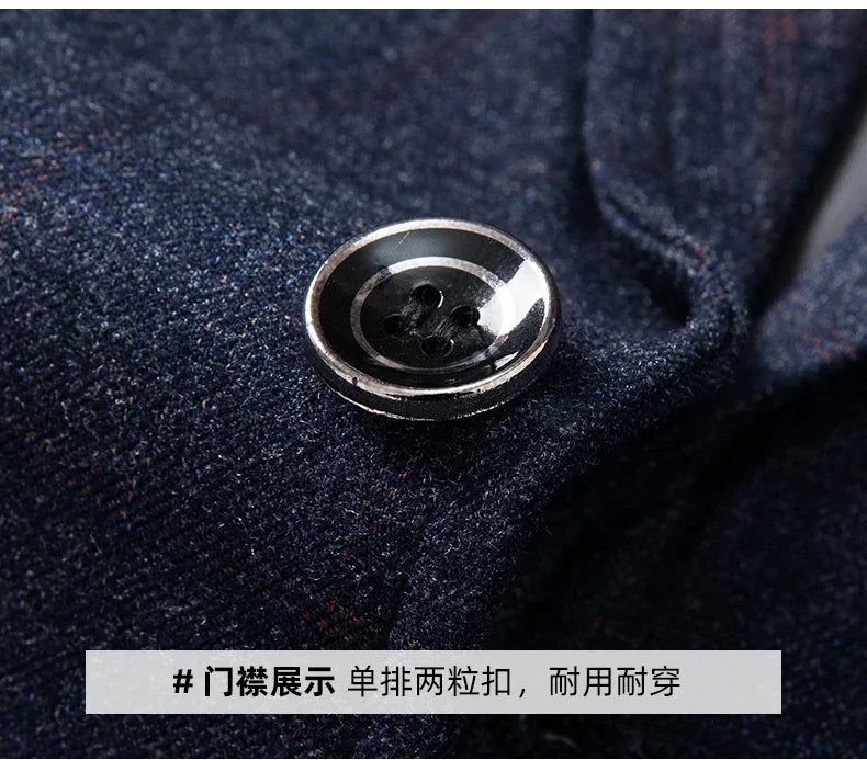 Men's Casual Loose Fit Blazer 13 Colors All-Season Plaid Suit Jacket for Men