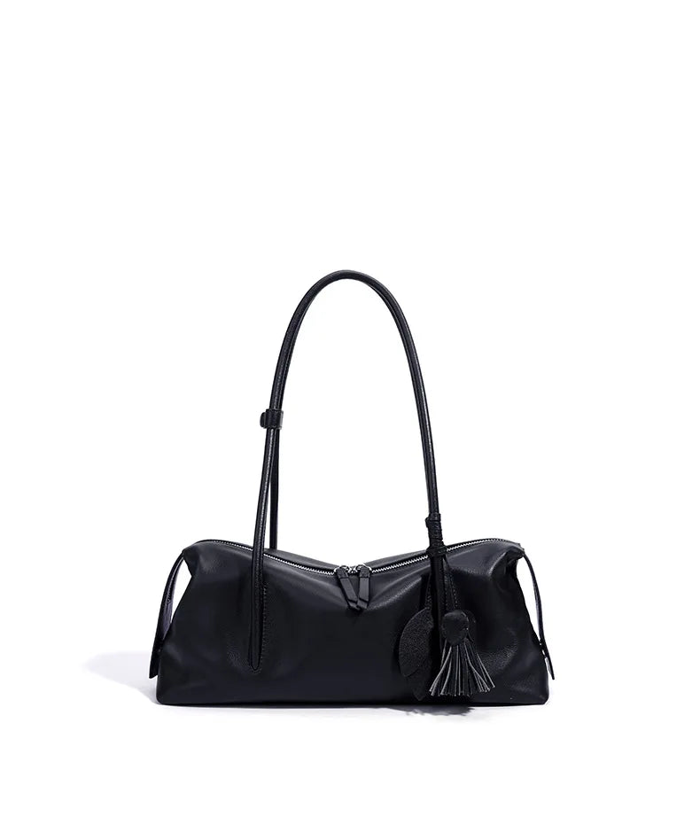 2026New Women's Casual Top Grain Leather Shoulder Bag Large Capacity Soft Pillow Handbag Underarm Tote for Daily Commute