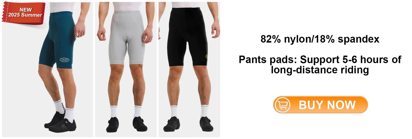 Pro Summer Men's Cycling Shorts Bicycle Pants Shock-absorbing Cycling Clothing Mountain Road Bike Tousers With Pocket