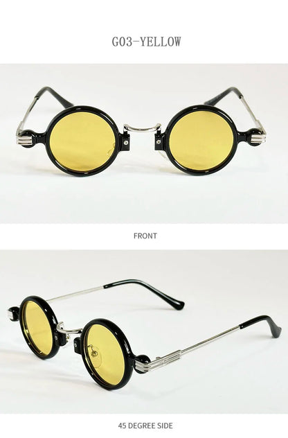 Small Round Punk Sunglass Men Vintage Vacation Steampunk Sunglasses Women Trendy Retro Fashion Glasses Gafas De Sol Hombre Vasos