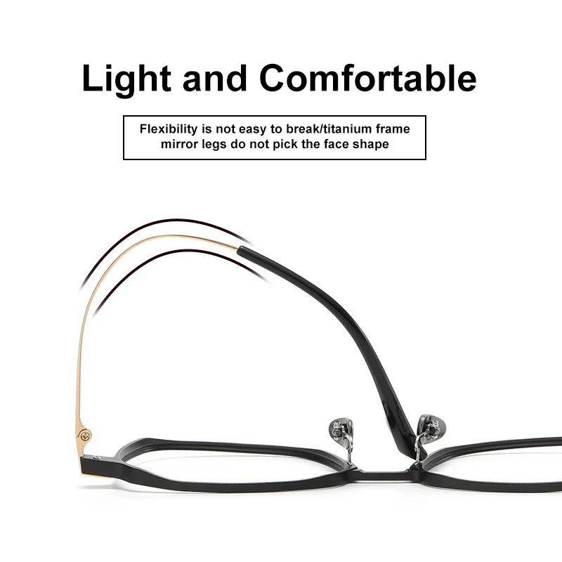 Aluminum Titanium Legs Men's Business Classic Anti-Blue Light Computer Glasses Reading Glasses Customizable Lenses 20229