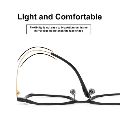 Aluminum Titanium Legs Men's Business Classic Anti-Blue Light Computer Glasses Reading Glasses Customizable Lenses 20229