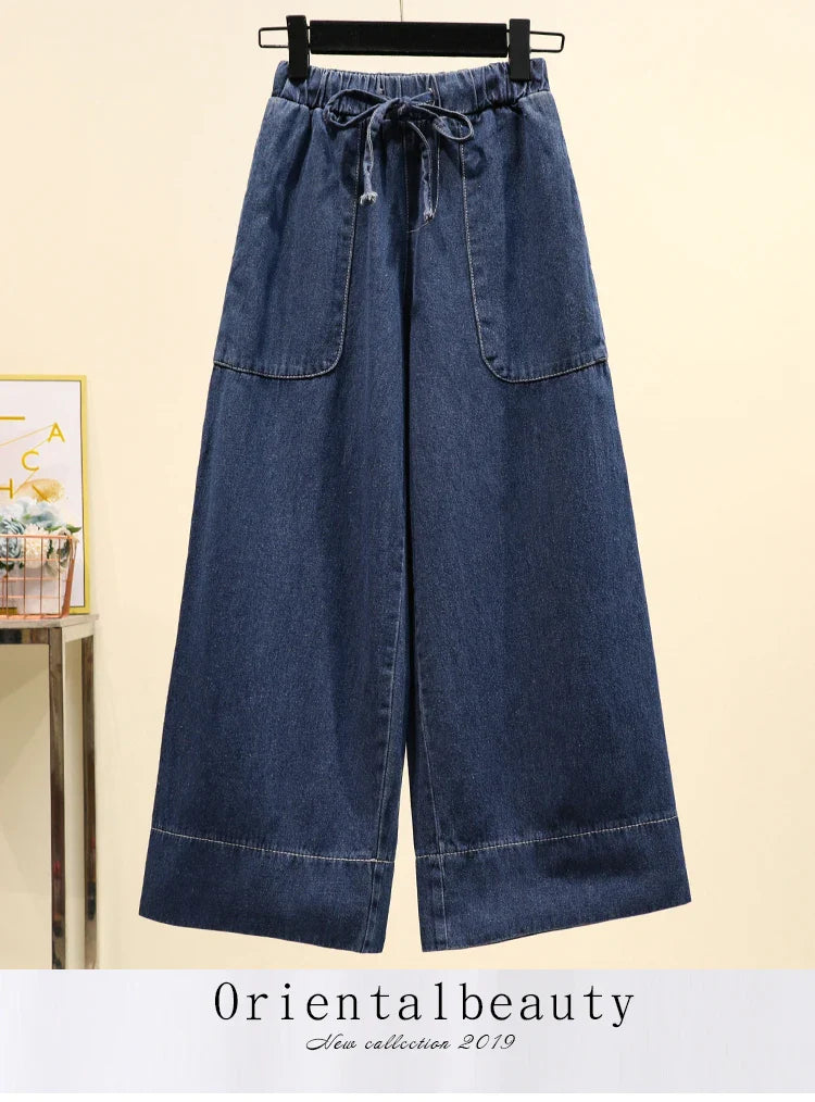 Women's High Waist Wide Leg Jeans Loose Comfortable Retro Sle Casual Versatile Straight Cut Trousers for Autumn Winter