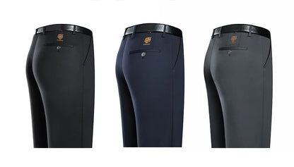 2026 New Summer Thin Embroidery Suit Pants Men Straight Classic Business Work Grey Long Formal Trousers Male Plus Size 29-40 42