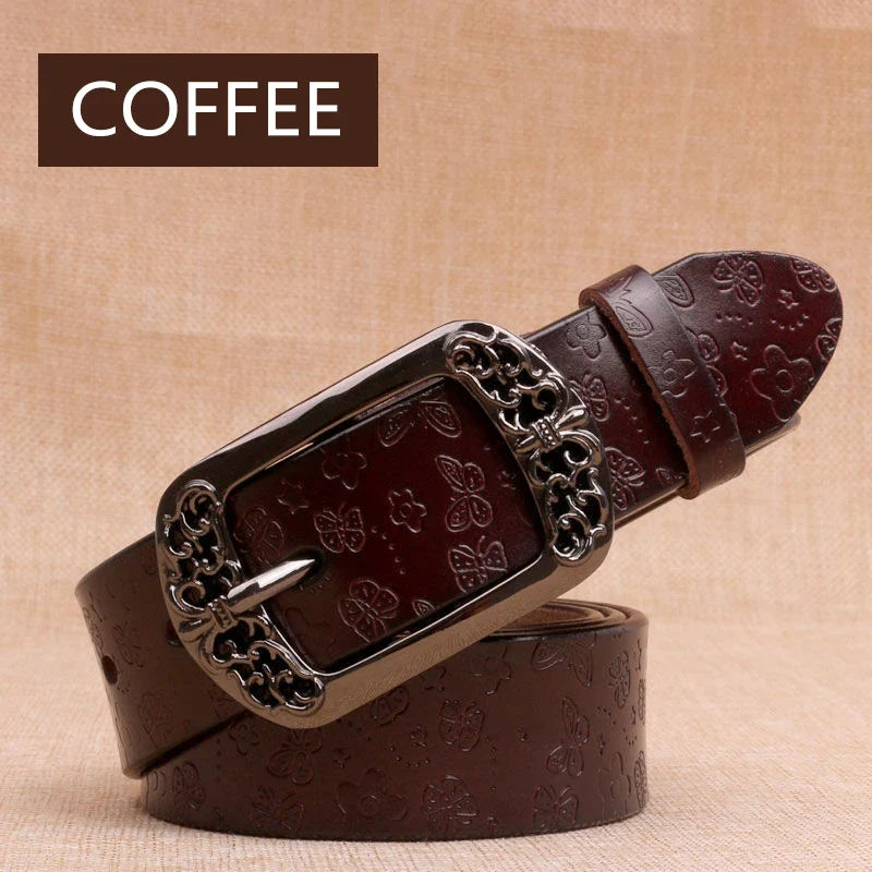 2026  new Women's Belt   Prints  Fashion High Quality Pin Buckles Fancy Vintage Belt New Trend Belt Belts For Women