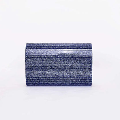 Fashionable Spliced Stripes Acrylic Evening Clutch Handheld Crossbody Ladies Bag for Weddings and Parties