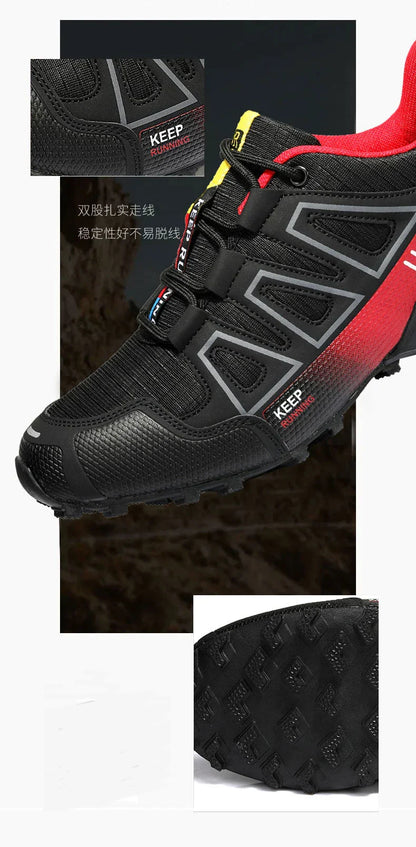 Men‘s Waterproof Hiking Shoes Outdoor Trainers Lace-up Climbing Shoes Women Trekking Sneakers Anti-slip Hunting Tactical Sneaker