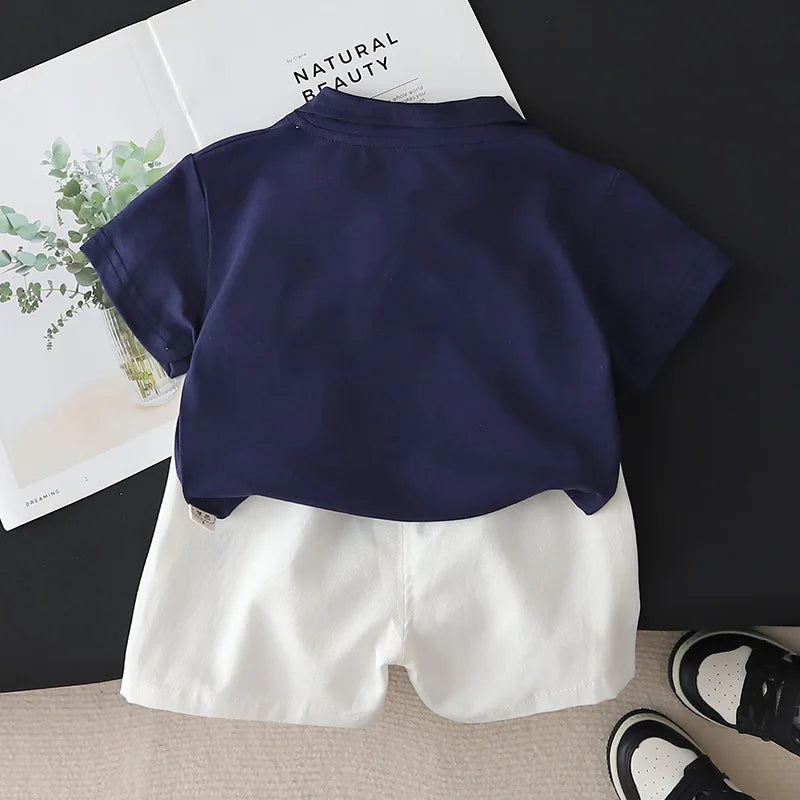 New Summer Fashion Baby Boys Clothes Suit Children Classic Polo T-Shirt Shorts 2Pcs/Set Toddler Clothing Costume Kids Tracksuits