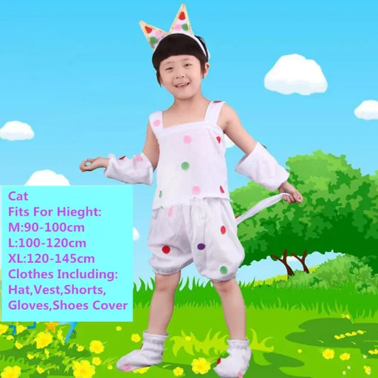 Cute Multiple Animal Costume Children Kids Boys Girls Summer Short Cosplay Costumes  Carnival Party Dress Halloween