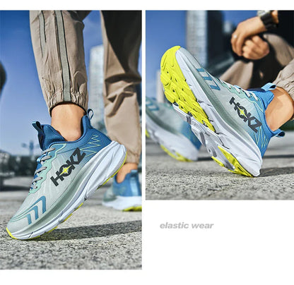 Carbon Plate Air Cushion Running Shoes for Men Soft Chunky Sneakers Women Daily Commuting Shoes Outdoor Casual Walking Shoes