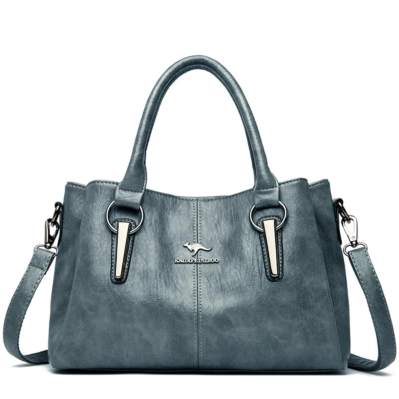 Genuine 3Layers High Quality Soft PU Leather Ladies Shoulder Crossbody Bags for Women  Luxury Handbags  Women  Designer A Main