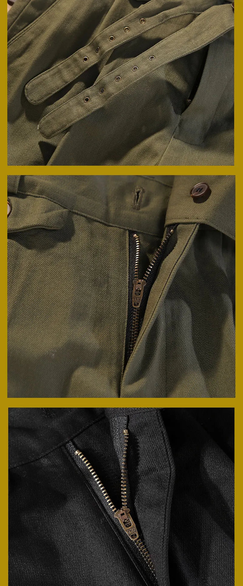 Spring and summer new silhouette leisure pants air eye olive green cotton Slim straight nine pants men