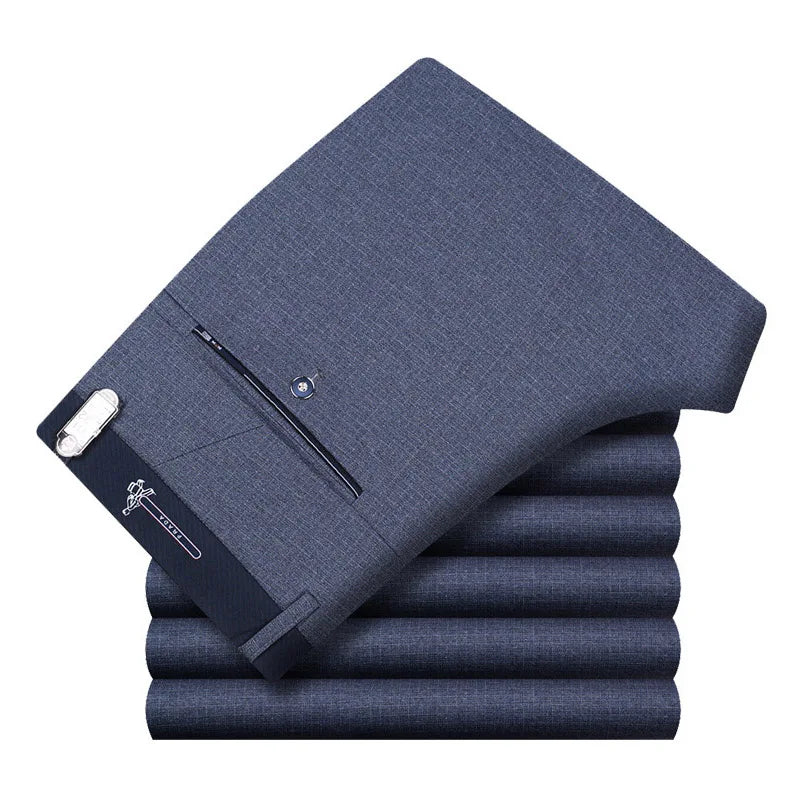 Mens Suit Pants Summer Thin Men Dress Pants Straight Business Office Mens Formal Pants Big Size Classic Trousers Male