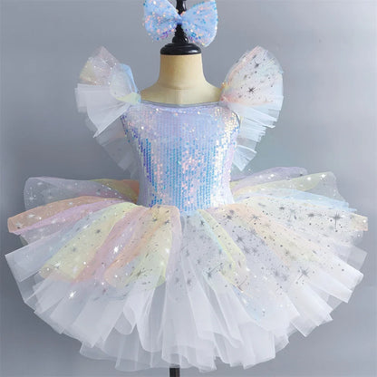 Summer Ballet Dress Girl Dance Costumes Ballet Leotards Casual Kids Dresses Tutu Ballerine Girls Clothes Vestidos Children's Day