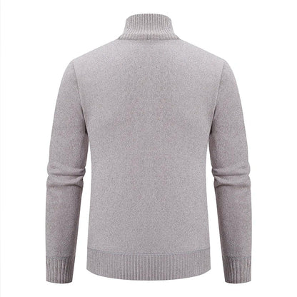 2023 Knitwear Spring and Autumn Men's Stand-up Collar Thick Warm Cardigan Sweater Winter Loose Casual Coat