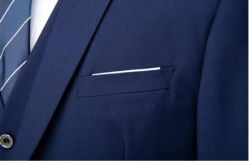 2026 New Men's Suit 3-Pieces Set (Jacket+Pants+Vest) Wedding/Party/Office Coat and Vests Trousers, Asian Sizes M-5XL 6XL.