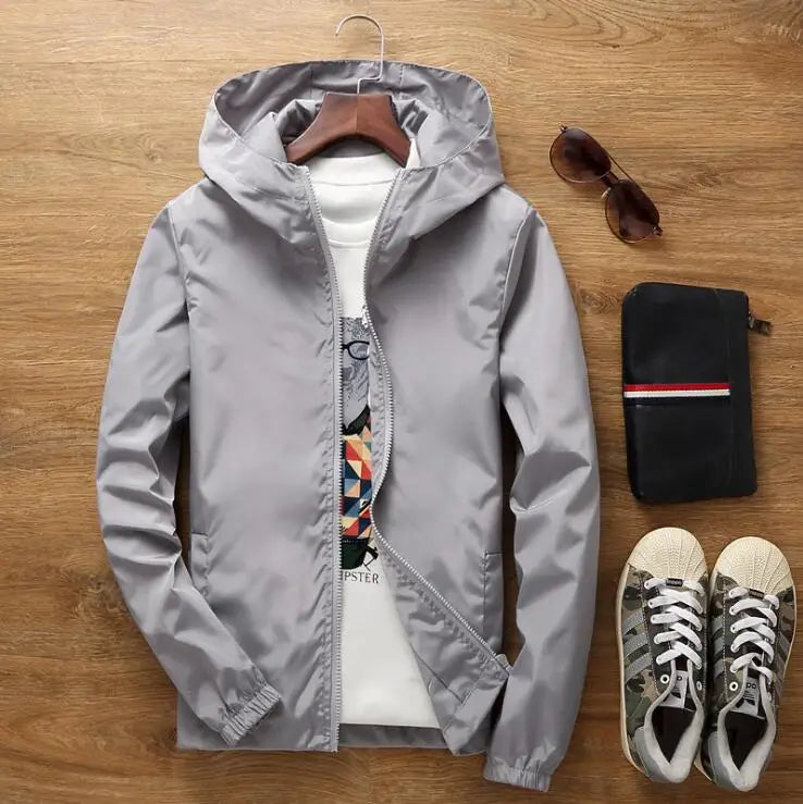 Hardcore Jacket Windbreaker Pilot Coat Men's Zipper Bomber Jackets Waterproof Quick Drying Sport Outwear 6XL