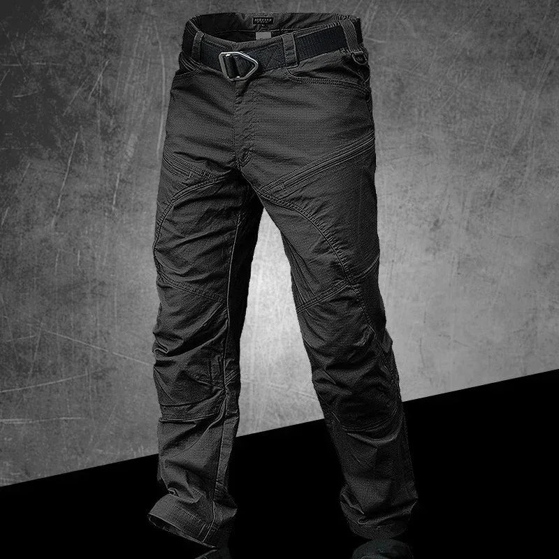 Stretch Hiking Pants Men Water Resistant Rip Stop Cotton Outdoor Work Cargo Pants Multi-Pocket Lightweight Combat Tactical Pants