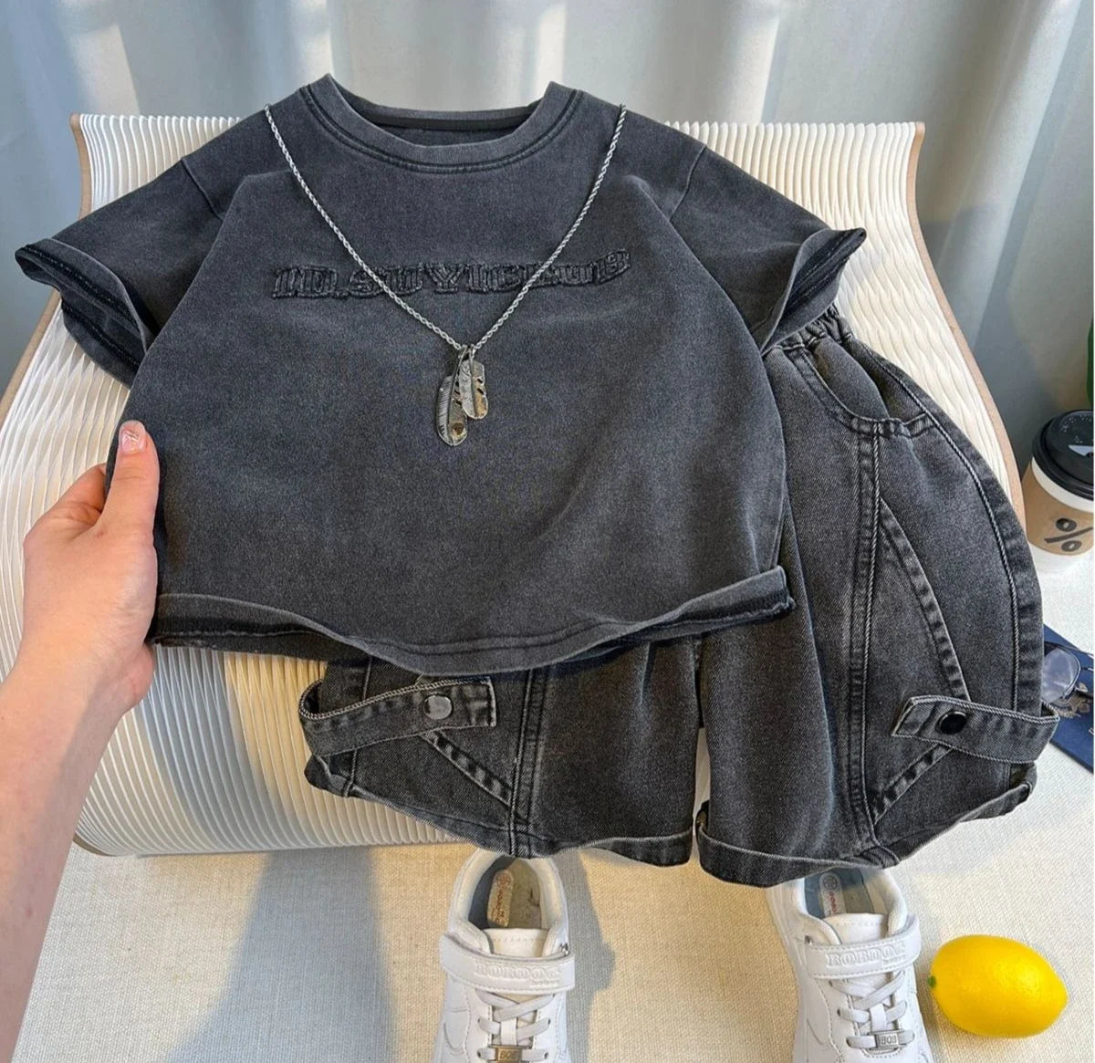 Denim Kids Boys Clothes Set 2026 Children's Clothing Boy Summer Wear Year Old Boy's Top Bottom Baby 4 Years From Child Suit 7 12