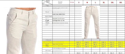 Men's Clothing Linen Slant Pocket Straight Solid Color Comfortable Breathable Daily Casual Pants