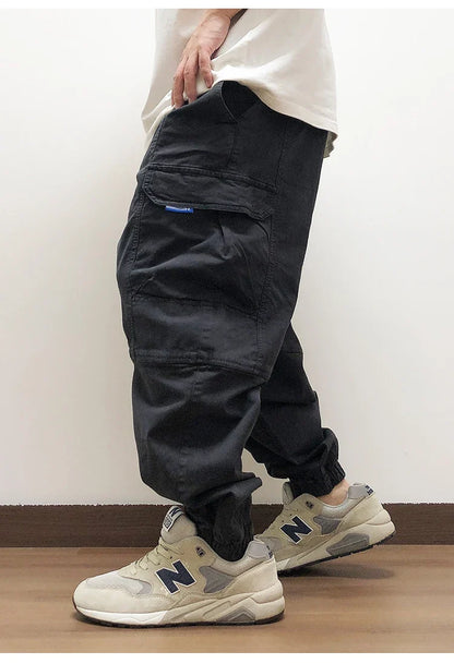 High Quality Japanese Streetwear Baggy Cargo Pants Hip Hop Men'S Clothing Plus Size Casual Jogging Pants Harajuku Trousers Male