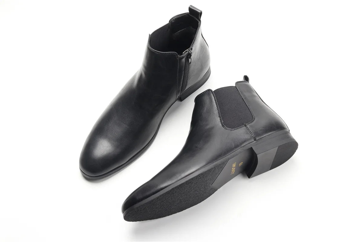 Size 7~13 Men Chelsea Boots Italian Style Ankle Boots soft leather Men Boots