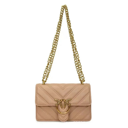 New Women Embroidered Swallow Small Square Bag Luxury Chain High End Versatile Shoulder Crossbody Bag Fashion Daily Casual Ladie