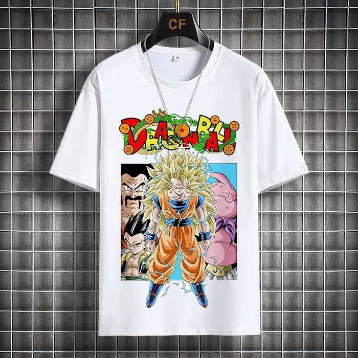 2026 Summer Dragon Ball Z Summer Trendy Short Sleeve Loose Fit T-Shirt Collaborative Release Bird Mountain Memorial Anime Goku