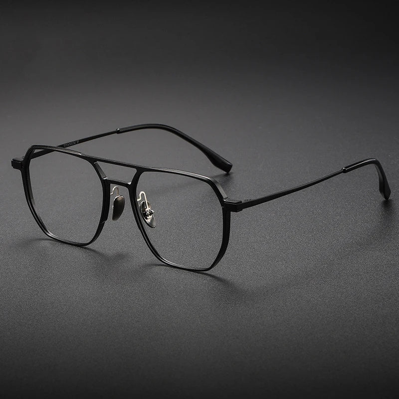 Large Frame Aluminum Frame Titanium Business Anti-Blue Light Reading Glasses Men Ladies Customizable Prescription ZY-20239