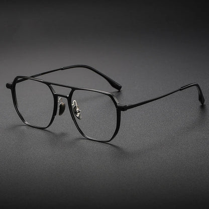 Large Frame Aluminum Frame Titanium Business Anti-Blue Light Reading Glasses Men Ladies Customizable Prescription ZY-20239