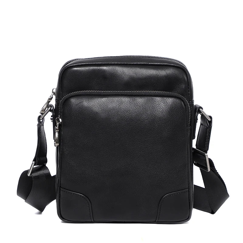 Natural Genuine Leather Men Bag Flap Soft Leather Shoulder Bags Small Male Crossbody Bag First Layer Cowhide Messnger Bags