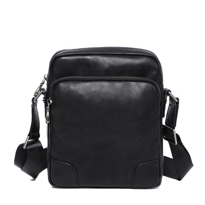 Natural Genuine Leather Men Bag Flap Soft Leather Shoulder Bags Small Male Crossbody Bag First Layer Cowhide Messnger Bags