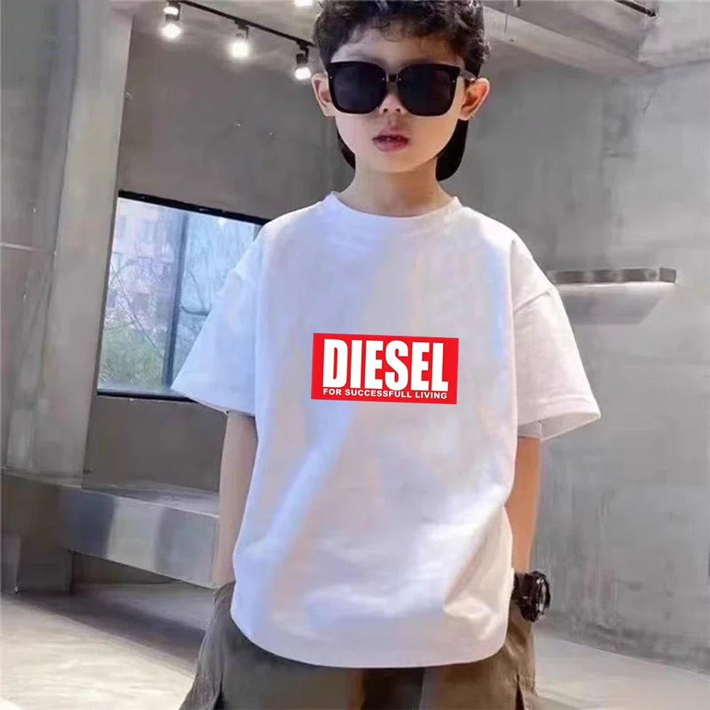 Boys Girls Age 3-12 Tee+shorts Suit Children Short Sleeve T-shirts Casual Pink Black Fashion Summer Child Loose Clothes