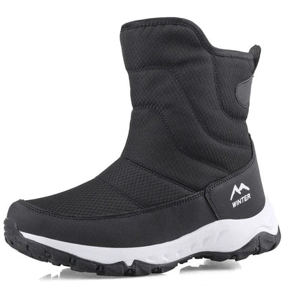 Brand Men Boots Winter Waterproof Snow Boots Unisex High Top Keep Warm Plus Outdoor Ankle Boots Male Cotton Casual Sneakers