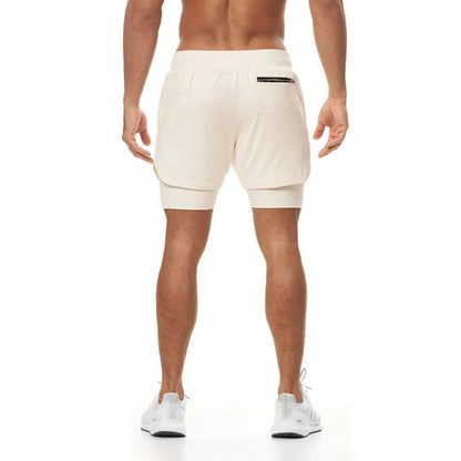 Plus 5XL Men's Fitness Shorts 2 IN 1 Jogger Streetwear Shorts Gym Bodybuilding Breathable Quick Dry Running Shorts Huge Size