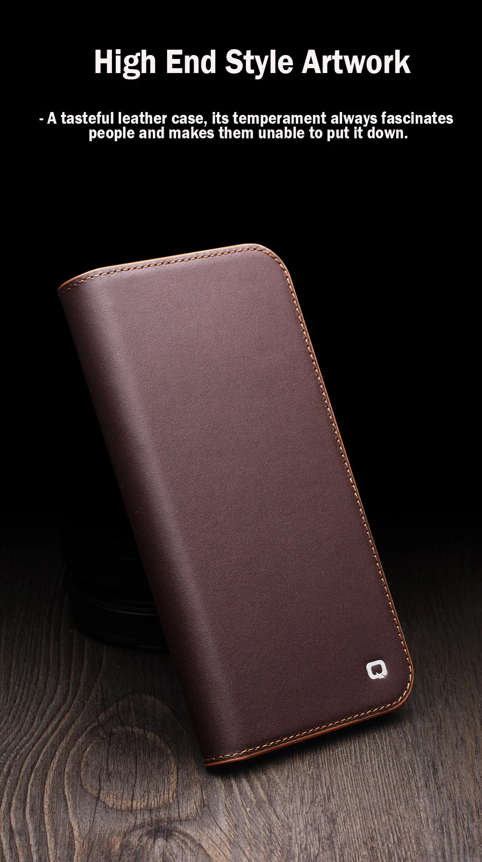 Genuine Leather Flip Case for iPhone 17 Plus Handmade Fashion Cover with Card Slots for iPhone 16 15 14 13 Pro Max 17Air
