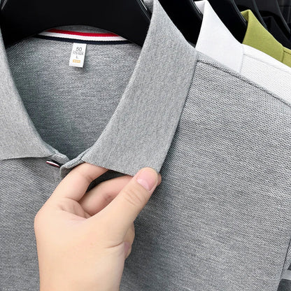 Summer 100% cotton short sleeve polo shirt men designer high-end brand cute dog embroidery Korean casual golf fashion T-shirt