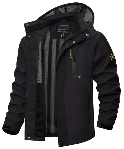 Spring Autumn Lightweight Jackets Mens Mesh Lined Waterproof Rain Jacket Outdoor Fishing Hiking Jacket Male Windbreaker