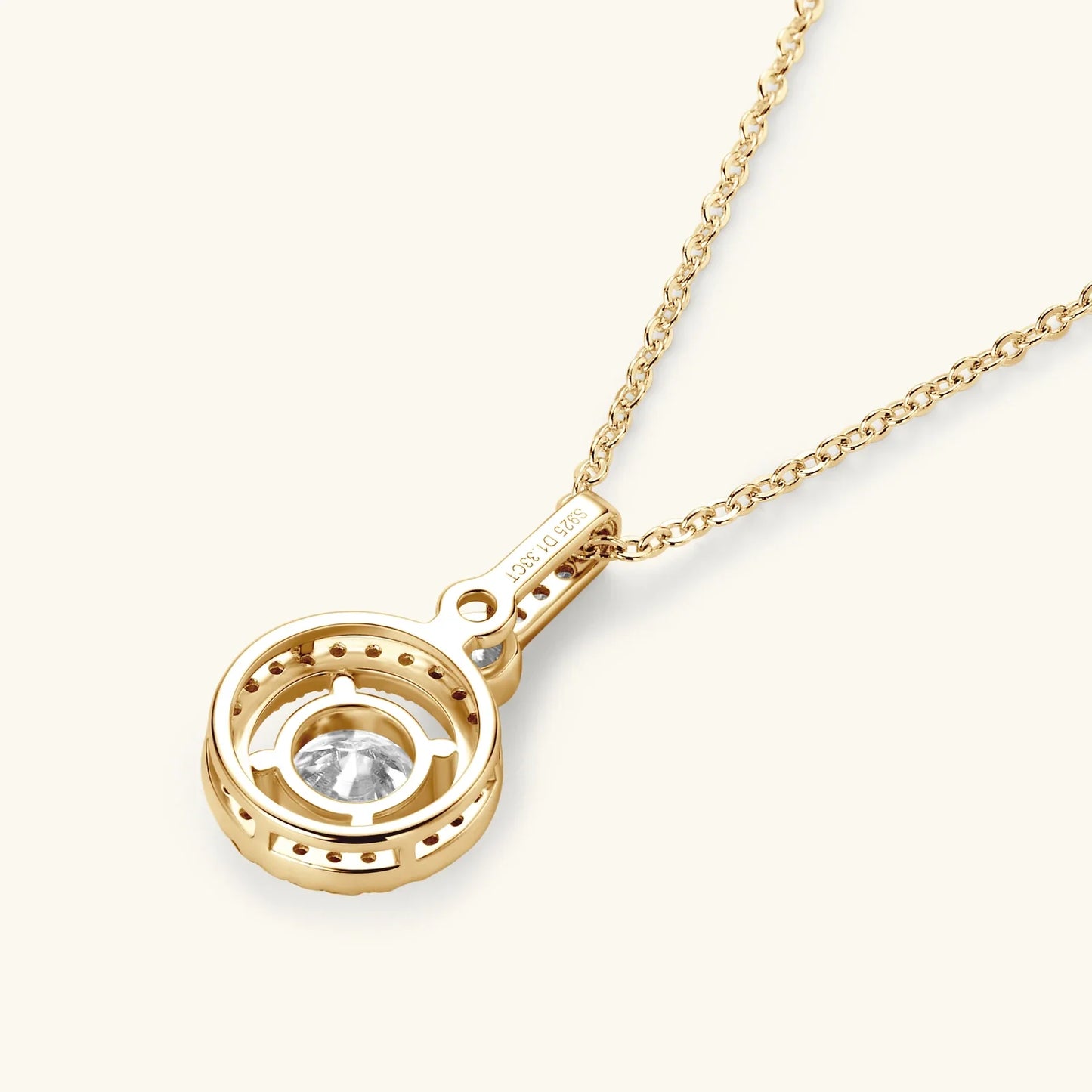 925 Silver Full Moissanite Pendant Necklace Certified 6.5mm D Color Lab Created Diamond Necklace for Women Quality Jewelry Gift