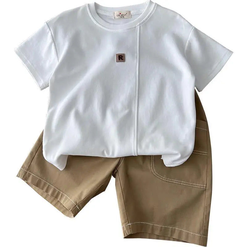 T-shirt and Casual Shorts Set for Children From 3 To 4 Years Old Children's Costume Toddler Boy Clothing Kids Clothes Summer Top