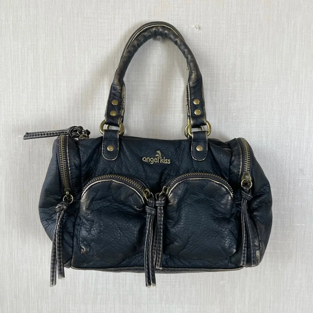 Vintage Women Handbags Small Satchel Top-handle Boston Bag PU Shoulder Bag Fashion Dumpling Pack Multi-pockets Shoulder Bags