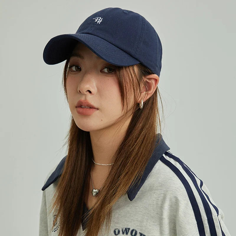 Unisex RH Letter Embroidery Baseball Cap Men Women Summer Casual Hat Outdoor Shade Adjustable Hip Hop Streetwear Trucker Hats
