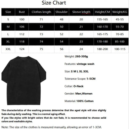Zenin Maki Print T-shirt Jujutsu Kaisen Anime Clothing Men Women Cotton Tshirts Vintage Washed Tee Harajuku Oversized T Shirt