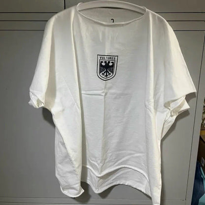 Double Eagle Head Print Vulture Sweatshirts Cotton Cutting Top Casual Loose Long Sleeve Hiphop Street Men Women Kanye Tshirts