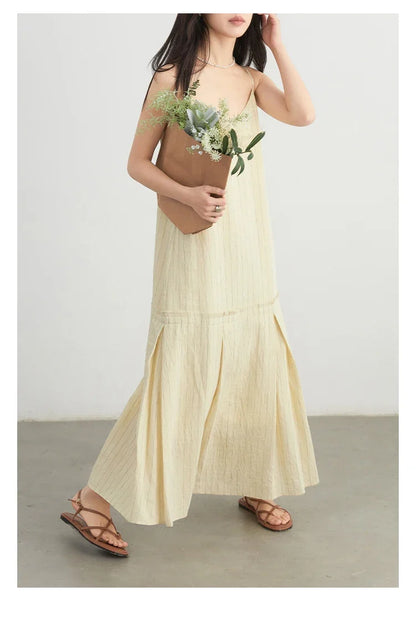 Women Dress Sets Stripe Shirt Loose Casual Long Sleeve Sunscreen Blouses Camisole V-neck Dresses Spring Autumn 2025