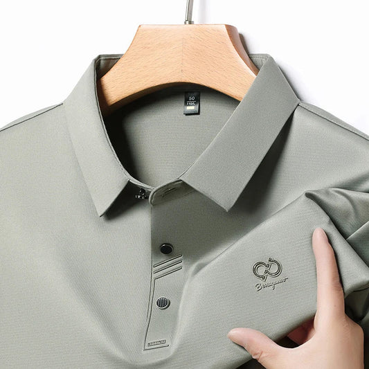 Luxury Brand Men's Polo Shirt Lapel T-Shirt Summer New Cool Letter Embroid Short Sleeve High End Casual Office Business Menswear
