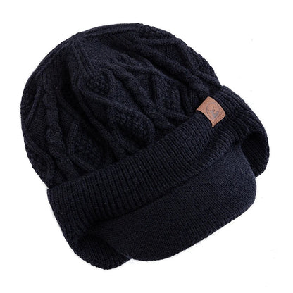 New Unisex Winter Hat Plush Fur Lined Warm Earflap Cap Stylish Soft Beanie Hat  Outdoor Thick Ski Sports Knitted Hat