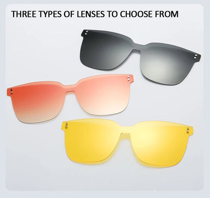 Cycling Polarized Clip On 6 In1 TR90 Myopia Sunglasses Women Magnet Sunshade Sun Glasses Eyeglasses Frame Come With Glasses Box