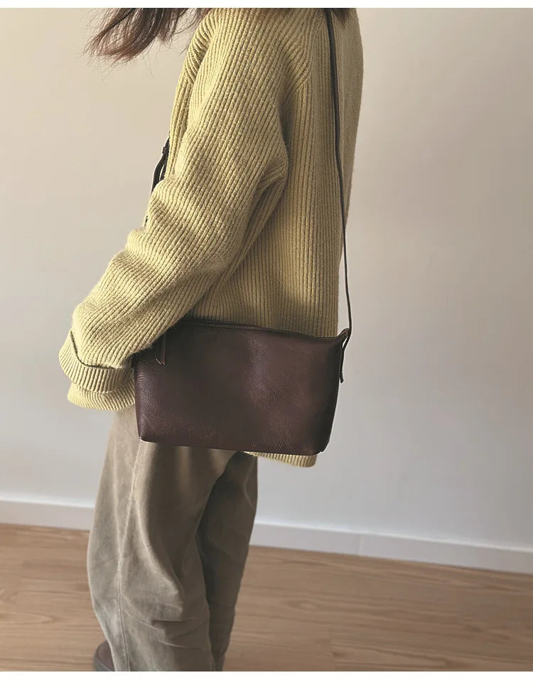 2026 New Genuine Leather Versatile Women's Small Bag Soft Cowhide Lightweight Shoulder Crossbody Bags